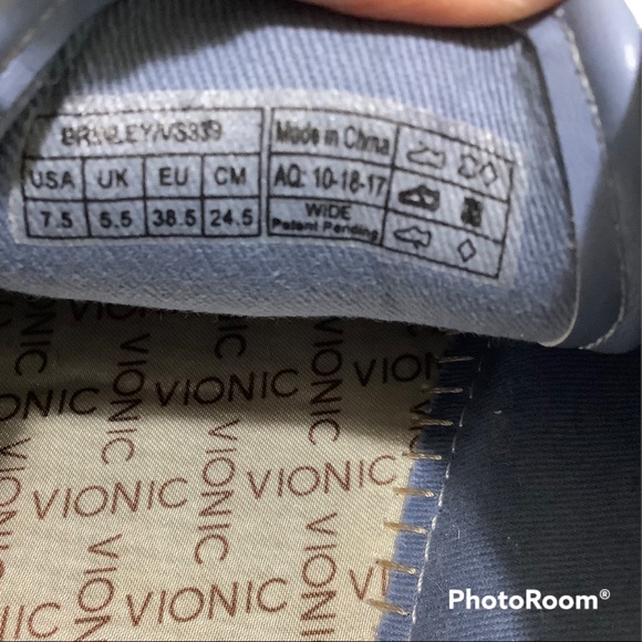 VIONIC BRINLEY WOMEN SUEDE BLUE LACE UP SNEAKERS. SIZE 7.5 - Picture 9 of 11